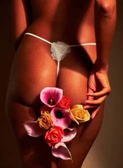 Fleur Du Mal Rose Luxe V String