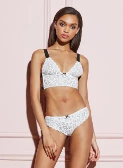 Fleur Du Mal Crochet Lace Longline Triangle Bra -Lingerie Store 180511 SHOT 38 5694 web