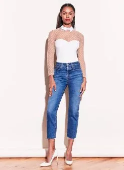 Fleur Du Mal Collared Bodysuit With Dotted Tulle -Lingerie Store 190930 FLEURDUMAL SHOT 41 7693full