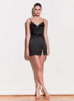 Fleur Du Mal James Lace Slip Skirt