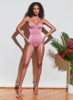 Fleur Du Mal Strapless V-Neck One Piece -Lingerie Store 210317 FLEURDUMAL SHOT 27 4196full