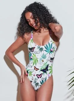 Fleur Du Mal Botanical Scoop Neck One Piece
