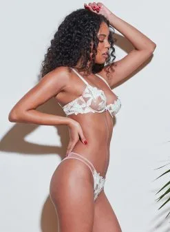 Fleur Du Mal Fuller Cup Lily Embroidery Plunge Demi Bra -Lingerie Store 210405 FLEURDUMAL SHOT 05 0720crop