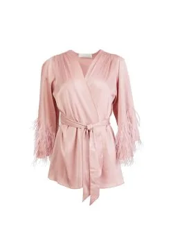 Fleur Du Mal Feather Embellished Angel Sleeve Robe 13 Fleur Du Mal Feather Embellished Angel Sleeve Robe -Lingerie Store 220413 FDM FLATS7006flat1