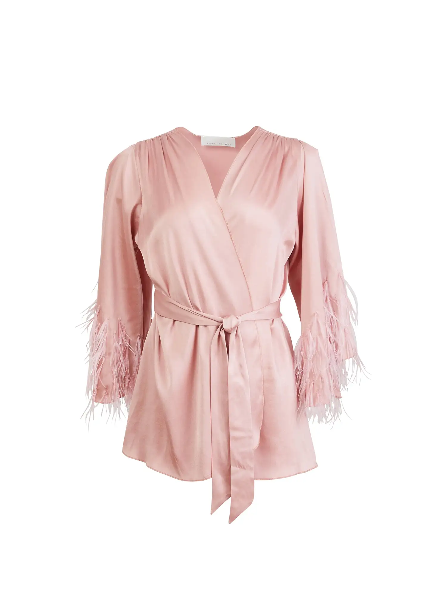 Fleur Du Mal Feather Embellished Angel Sleeve Robe 5 Fleur Du Mal Feather Embellished Angel Sleeve Robe - Image 5