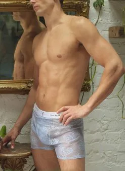 Fleur Du Mal Men's Bouquet Lace Boxer Brief -Lingerie Store 850 9978web1