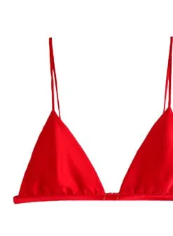 Fleur Du Mal Luxe Triangle Bra -Lingerie Store BR0092 ROUGE1