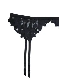 Fleur Du Mal X Precious Lily Garter Belt -Lingerie Store FDMPRECIOUSGARTER flat2