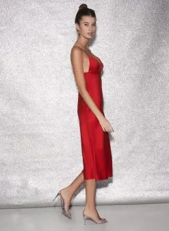 Fleur Du Mal Eco Luxe Keyhole Slip Dress -Lingerie Store FDM 010623 1 00814full