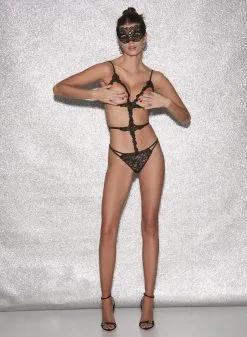 Fleur Du Mal Fleur Guipure Bodysuit -Lingerie Store FDM 010623 1 01298full