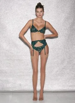 Fleur Du Mal Lily Embroidery Garter Belt -Lingerie Store FDM 010623 1 04510full