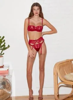 Fleur Du Mal Frankie Lace Boned Balconette Bra -Lingerie Store FDM 011222 1 0725full