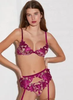 Fleur Du Mal Fuller Cup Velvet Lily Embroidery Plunge Demi Bra -Lingerie Store FDM 011222 1 0858full 29071757 8656 4bf6 a9d9 7aebdee12e86