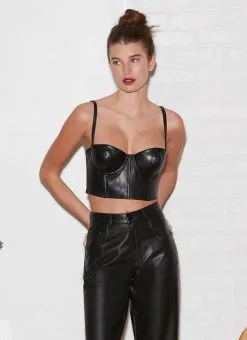 Fleur Du Mal Vegan Leather Bustier