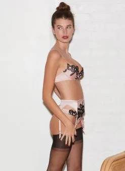 Fleur Du Mal Bow Guipure Embroidery Garter -Lingerie Store FDM 011222 1 2321crop