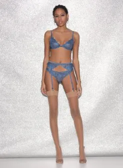 Fleur Du Mal Denim Lily Embroidery Plunge Demi Bra -Lingerie Store FDM 021523 0006full e263e428 c708 4e51 9843 c46fe9b8202e