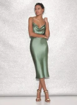 Fleur Du Mal Cowl Neck Slip Dress