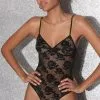 Fleur Du Mal Rosalia Lace Bodysuit
