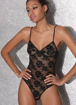 Fleur Du Mal Rosalia Lace Bodysuit