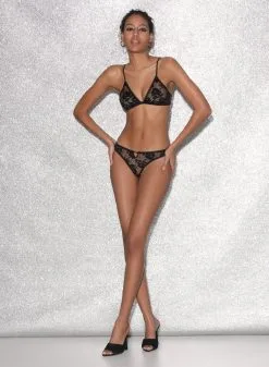 Fleur Du Mal Rosalia Lace Triangle Bra -Lingerie Store FDM 021523 0356full