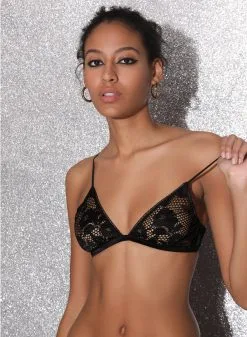 Fleur Du Mal Rosalia Lace Triangle Bra -Lingerie Store FDM 021523 0394full
