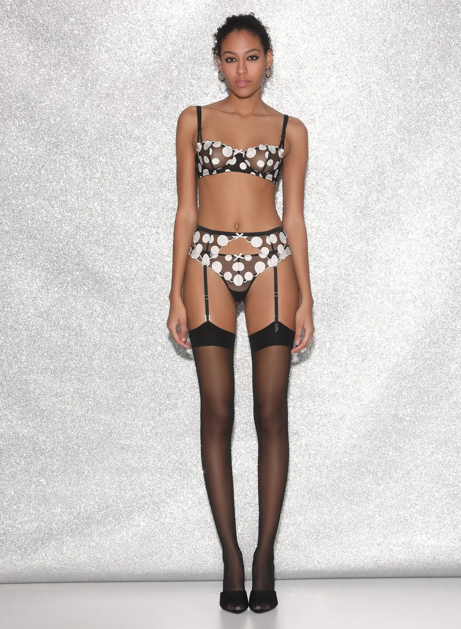 Fleur Du Mal Polka Dot Embroidery Balconette Bra 4 Fleur Du Mal Polka Dot Embroidery Balconette Bra - Image 4