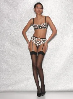 Fleur Du Mal Polka Dot Embroidery Thong -Lingerie Store FDM 021523 0618full