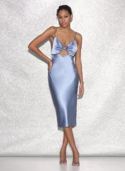 Fleur Du Mal Midi Bow Slip Dress -Lingerie Store FDM 021523 0795full