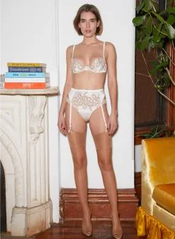 Fleur Du Mal Bow Guipure Embroidery Garter -Lingerie Store FDM 021722 1 0770full ae53753c 69d6 4a22 b292 1cbeb1f23be3