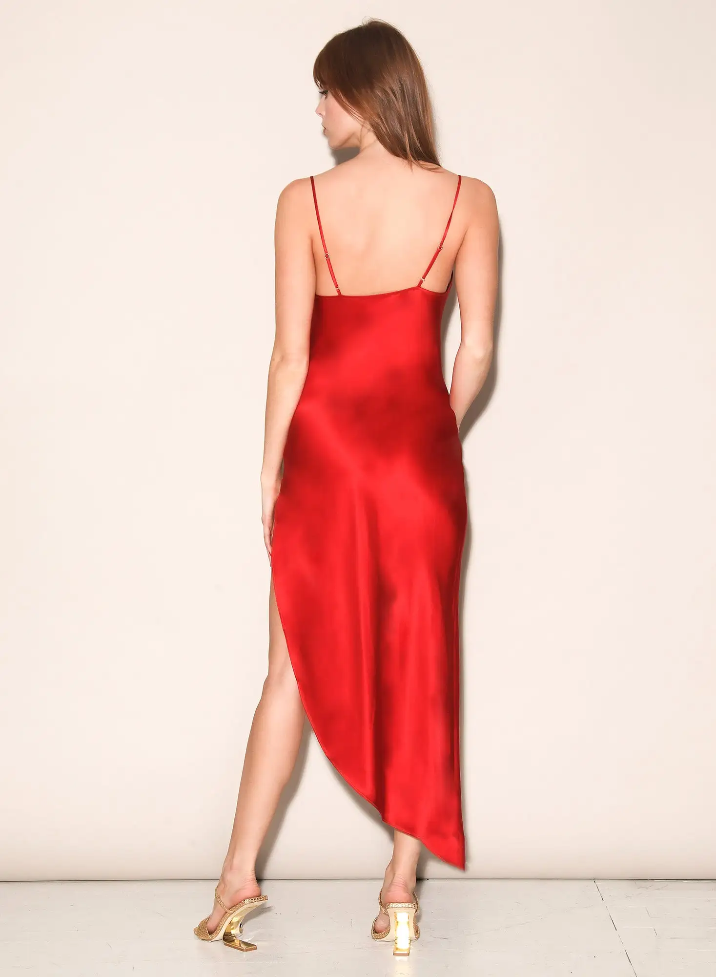 Fleur Du Mal Cowl Neck Slip Dress With High Slit 2 Fleur Du Mal Cowl Neck Slip Dress With High Slit - Image 2