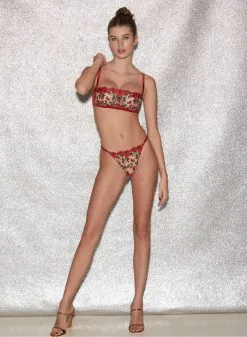 Fleur Du Mal Roses & Thorns Boned Bralette -Lingerie Store FDM 041222 1 0453full