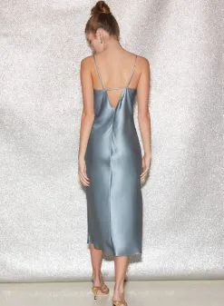 Fleur Du Mal Velvet Lily Embroidery Slip Dress -Lingerie Store FDM 041222 1 3102full