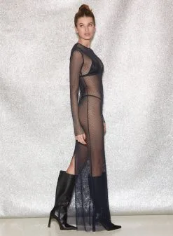 Fleur Du Mal Rhinestone Fishnet Dress -Lingerie Store FDM 041222 1 3821full