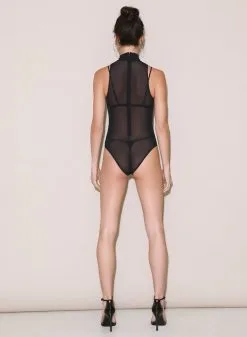 Fleur Du Mal Mesh Sleeveless Bodysuit -Lingerie Store FDM 042823 1 7277full