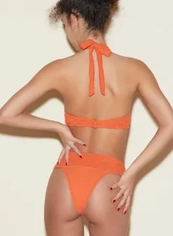 Fleur Du Mal Smocked Cheeky Bikini Bottom