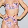Fleur Du Mal Orchid Embroidery Thong