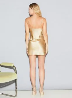 Fleur Du Mal Short Cowl Neck Slip -Lingerie Store FDM 070622 3279full