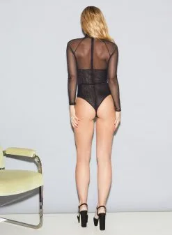 Fleur Du Mal Mesh Long Sleeve Bodysuit 15 Fleur Du Mal Mesh Long Sleeve Bodysuit -Lingerie Store FDM 070622 3489full