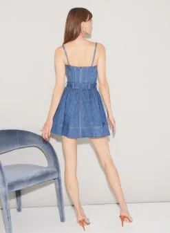 Fleur Du Mal Denim Flare Skirt -Lingerie Store FDM 090722 1 0078full 5a5ef16d e2ee 4f20 8191 1e39054deba8