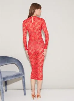 Fleur Du Mal Rosalia Lace Long Sleeve Dress -Lingerie Store FDM 090722 1 0300full