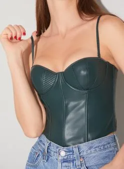 Fleur Du Mal Vegan Leather Bustier -Lingerie Store FDM 091522 1 3188full