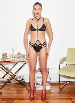 Fleur Du Mal Strappy Bondage Harness -Lingerie Store FDM 102221 1 0117full