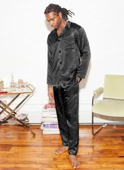 Fleur Du Mal Men's Silk Jacquard PJ Pant -Lingerie Store FDM 102221 1 2663full 58d625fe 3477 47d9 be3e 986fd187b7a8