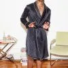 Fleur Du Mal Men's Silk Jacquard Robe
