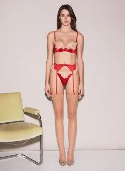 Fleur Du Mal James Lace Lined Demi Bra -Lingerie Store FDM 111522 10839full