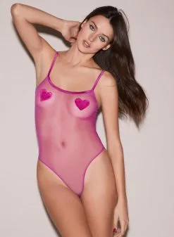 Fleur Du Mal Queen Of Hearts Bodysuit -Lingerie Store FDM 111522 11663full