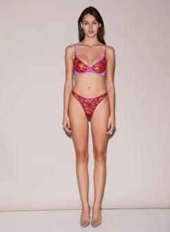 Fleur Du Mal Magnolia Lace Thong