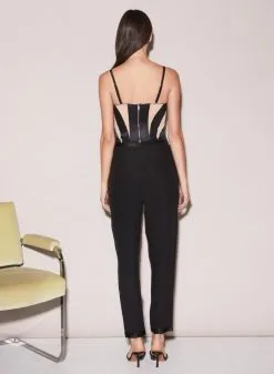 Fleur Du Mal Silk & Mesh Bustier Top -Lingerie Store FDM 111522 8065full