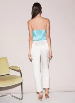 Fleur Du Mal Silk & Mesh Bustier Top -Lingerie Store FDM 111522 8249full