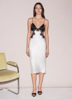 Fleur Du Mal Silk & Lace Cutout Slip -Lingerie Store FDM 111522 9155full